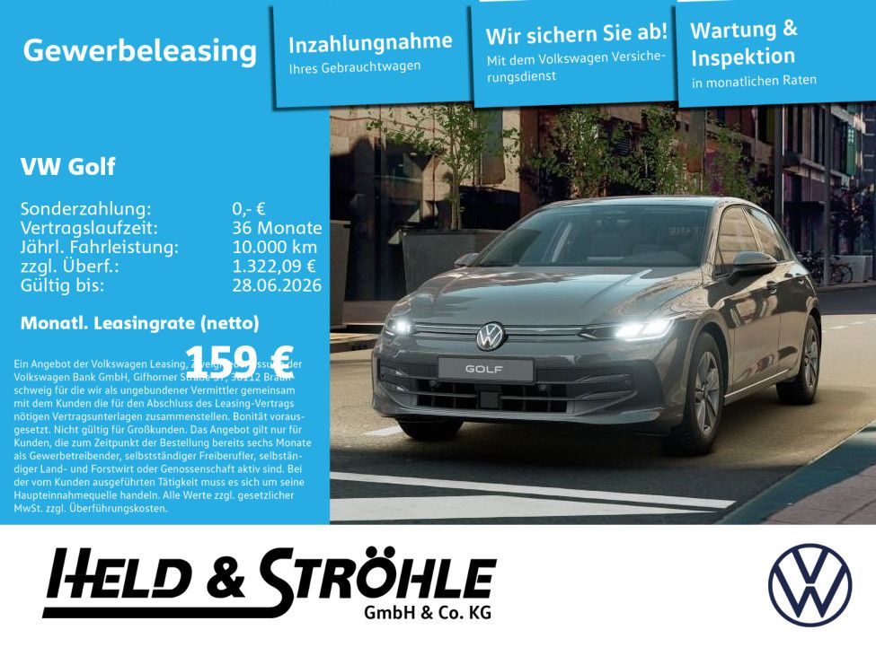 Volkswagen Golf Life 1.5 TSI Gewerbeleasing ab 159€ Netto