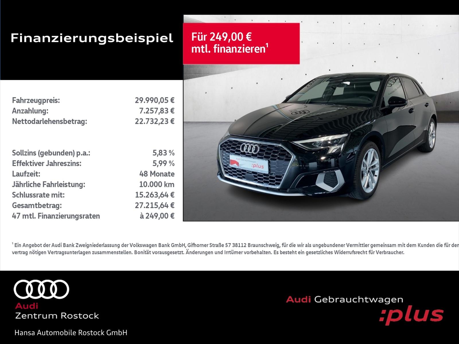 Audi A3 Sportback 35 TFSI S-Line S tronic+Navi+Led+Ca