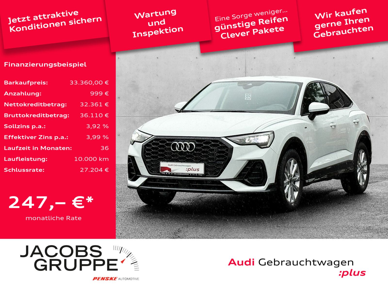 Audi Q3 Sportback 35TFSI S line Black ACC AHK Navi