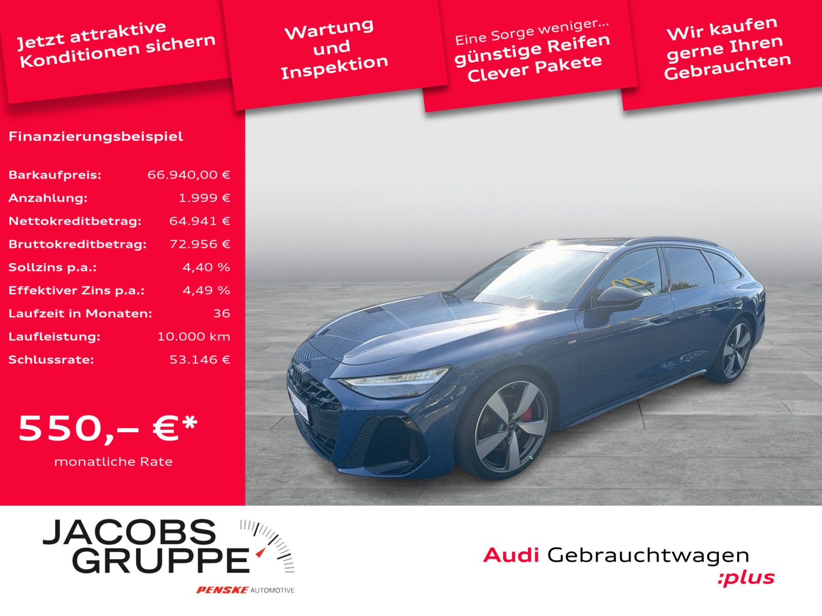 Audi A6 Avant TFSI 2xS line/Matrix/Luftf./Allradl./Hu