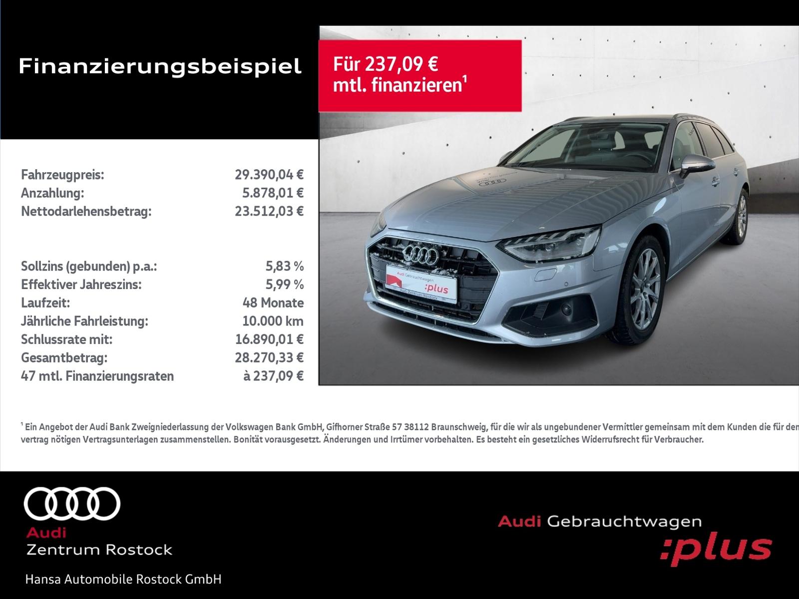 Audi A4 Avant 40 TDI S tronic+NAVI+MATRIX+AHK+VIRT CO