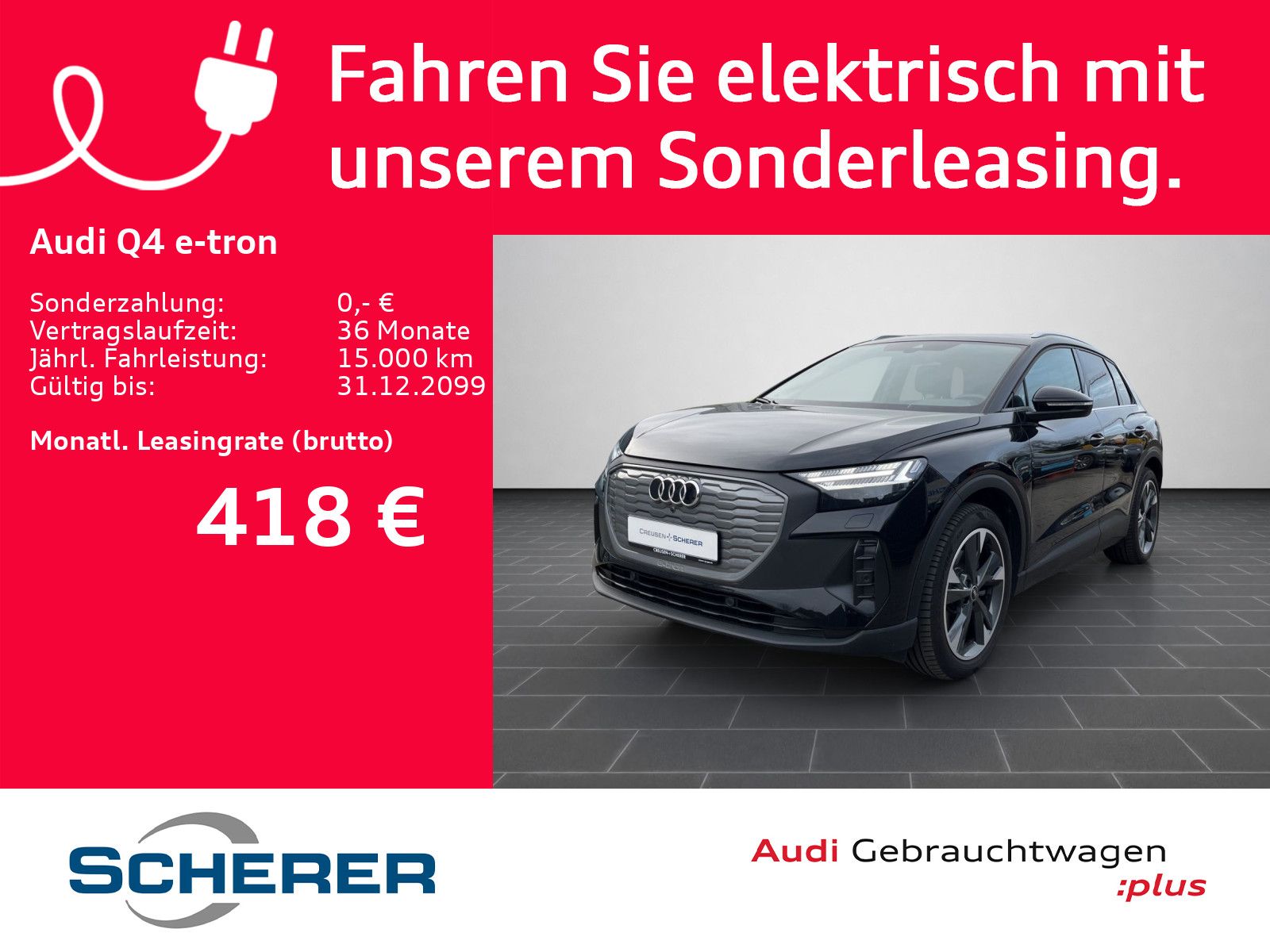 Audi Q4 35 e-tron 125 kW NAVI SHZ RFK ACC MATRIX-LED