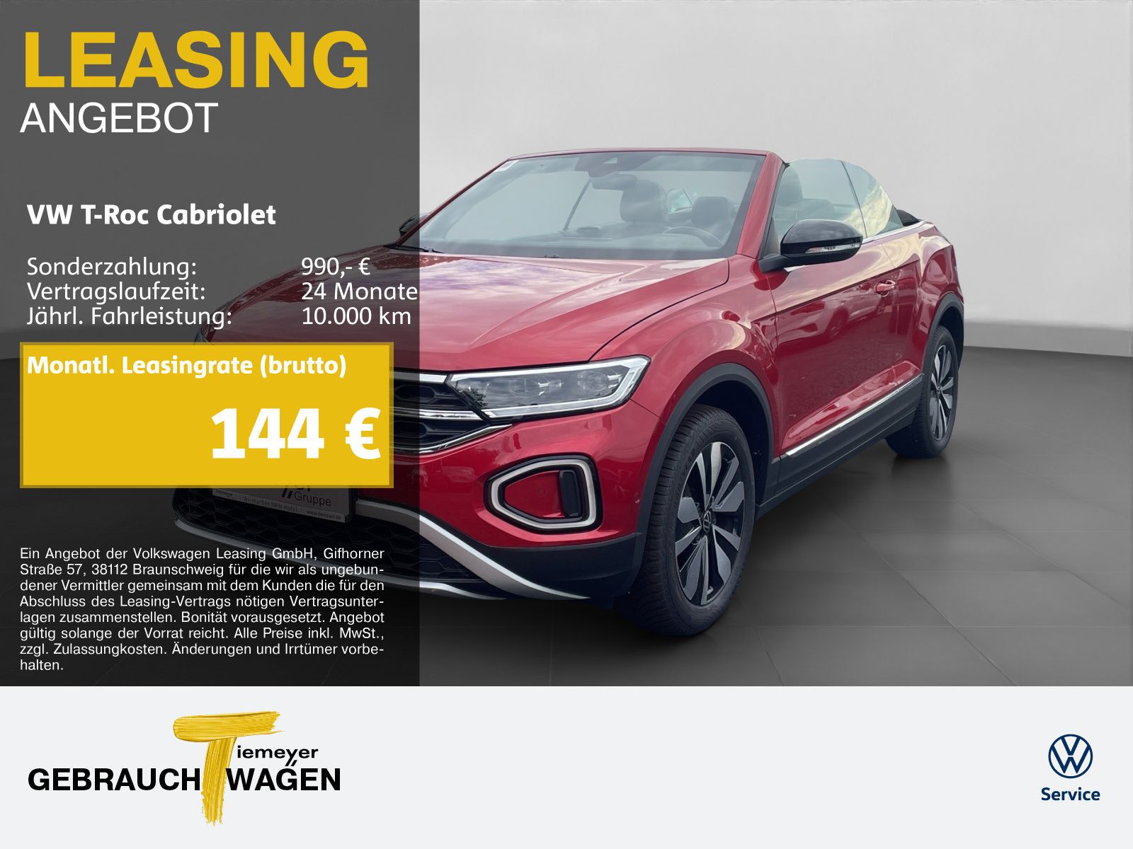 Volkswagen T-Roc Cabriolet 1.0 TSI GOAL NAVI RÜCKFAHRKAMERA