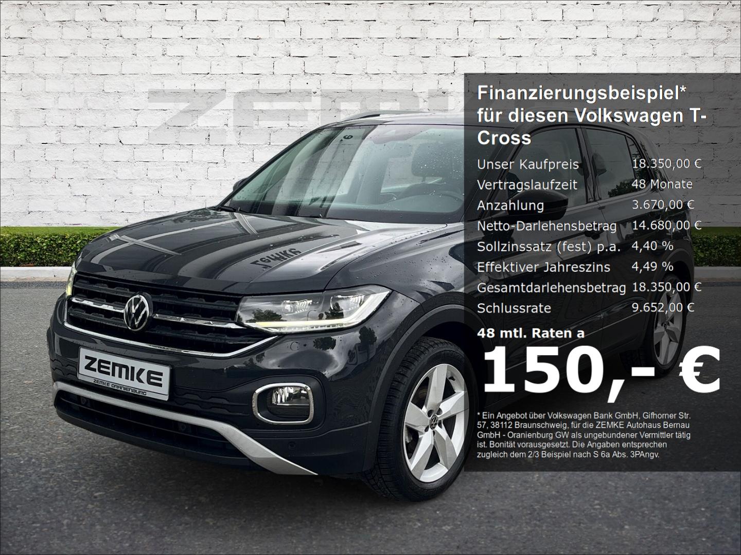 Volkswagen T-Cross 1.0 Style 3,99% LED Dyn. Kurvenlicht Spe