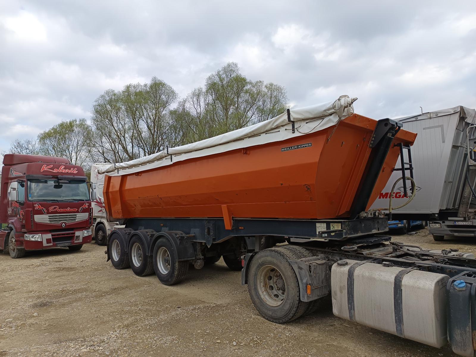 Meiller MHKS 41/3, hardox meiller 24 m³, BPW, neue Rolo