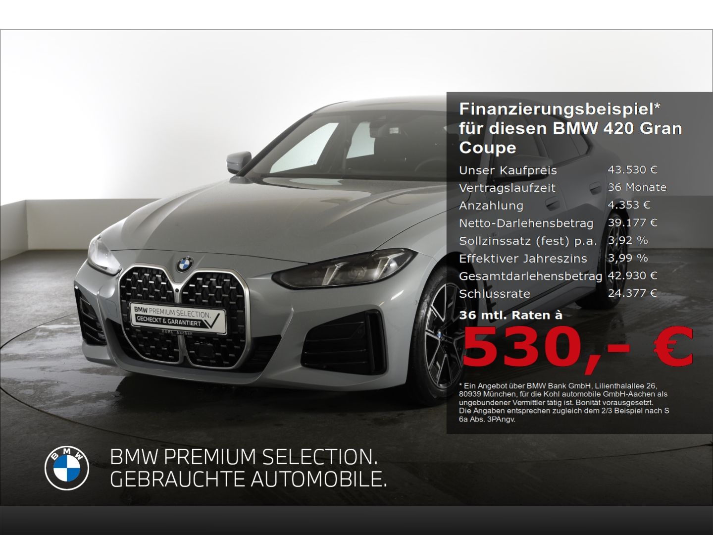 BMW 420 Gran Coupe d M Sport Ambientes Licht DAB Tun