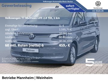 Volkswagen Leasingangebot: Volkswagen T7 Multivan Life 2.0 TDI DSG NAVI AHK 7-Sitzer