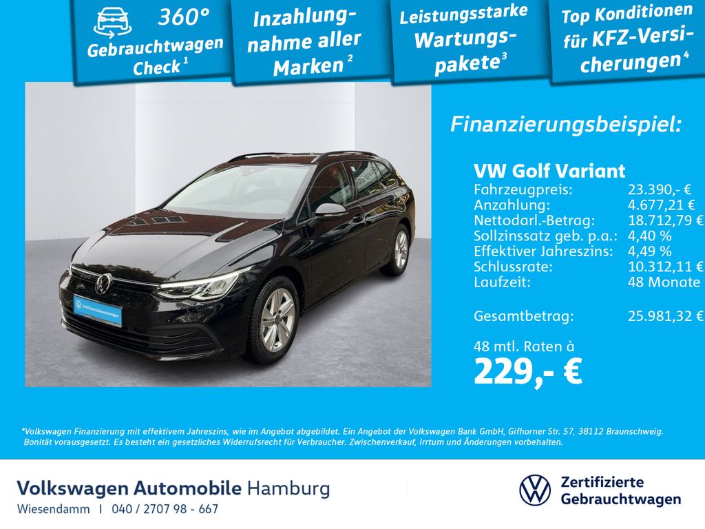 Golf VIII Variant 1.0 eTSI DSG Life ACC/NAVI/LED