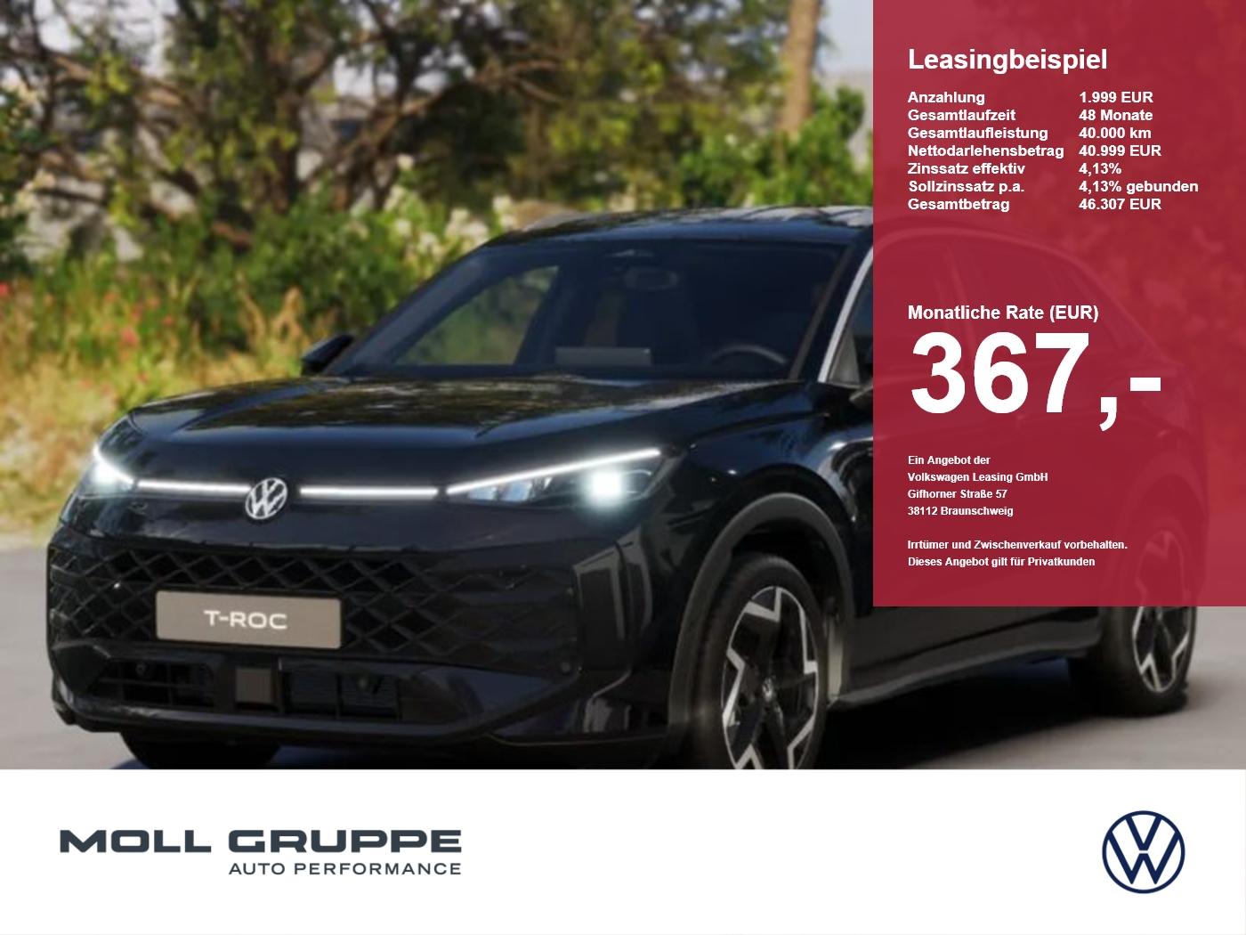 Volkswagen T-Roc R-Line 1.5 l eTSI OPF DSG 360 ACC AHK AUT