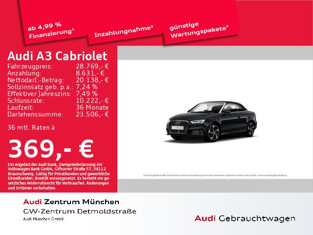 Audi A3 Cabriolet 35 TFSI S tronic S line competition