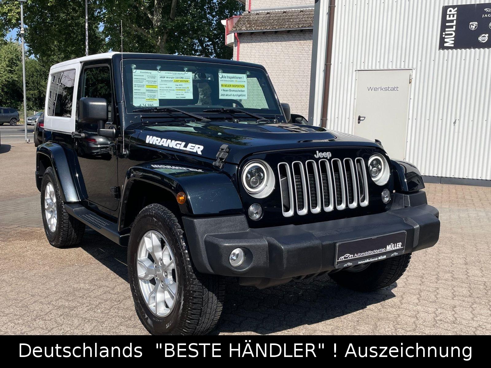 Jeep Wrangler 2.8 CRD Aut"LAST EDITION"+ZAHNR. NEU!