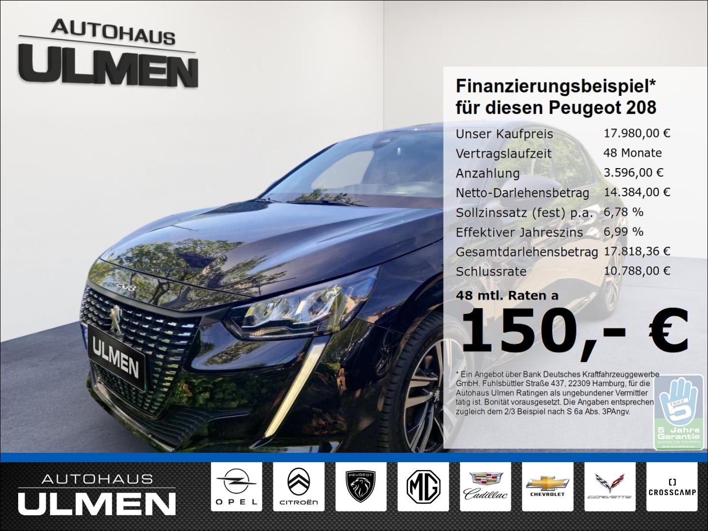 Peugeot 208 Allure Pack 100 Automatik LED Klimaautom Fah