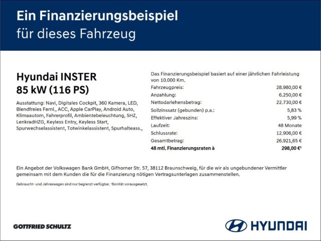 Hyundai INSTER EV Prime 49 kWh Tageszulassung! imagem 2