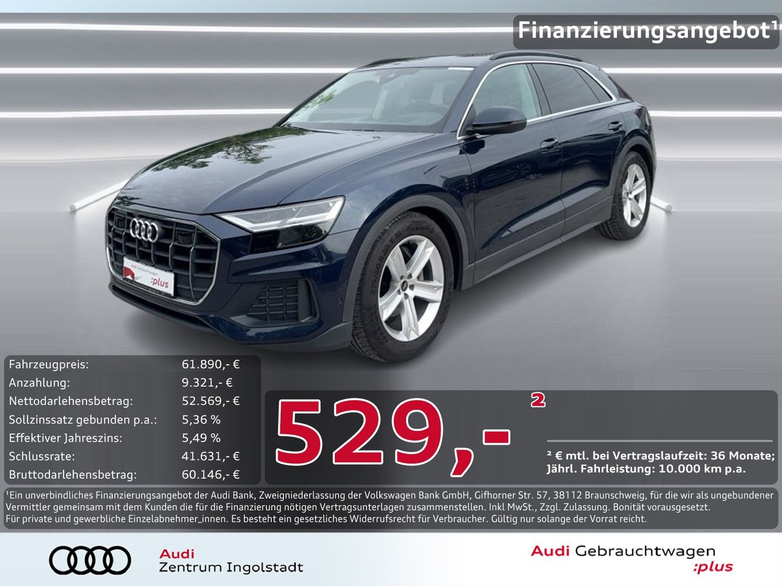 AUDI Q8 50 TDI qu LED Luft AHK 360° HuD ACC PDC+ 20"