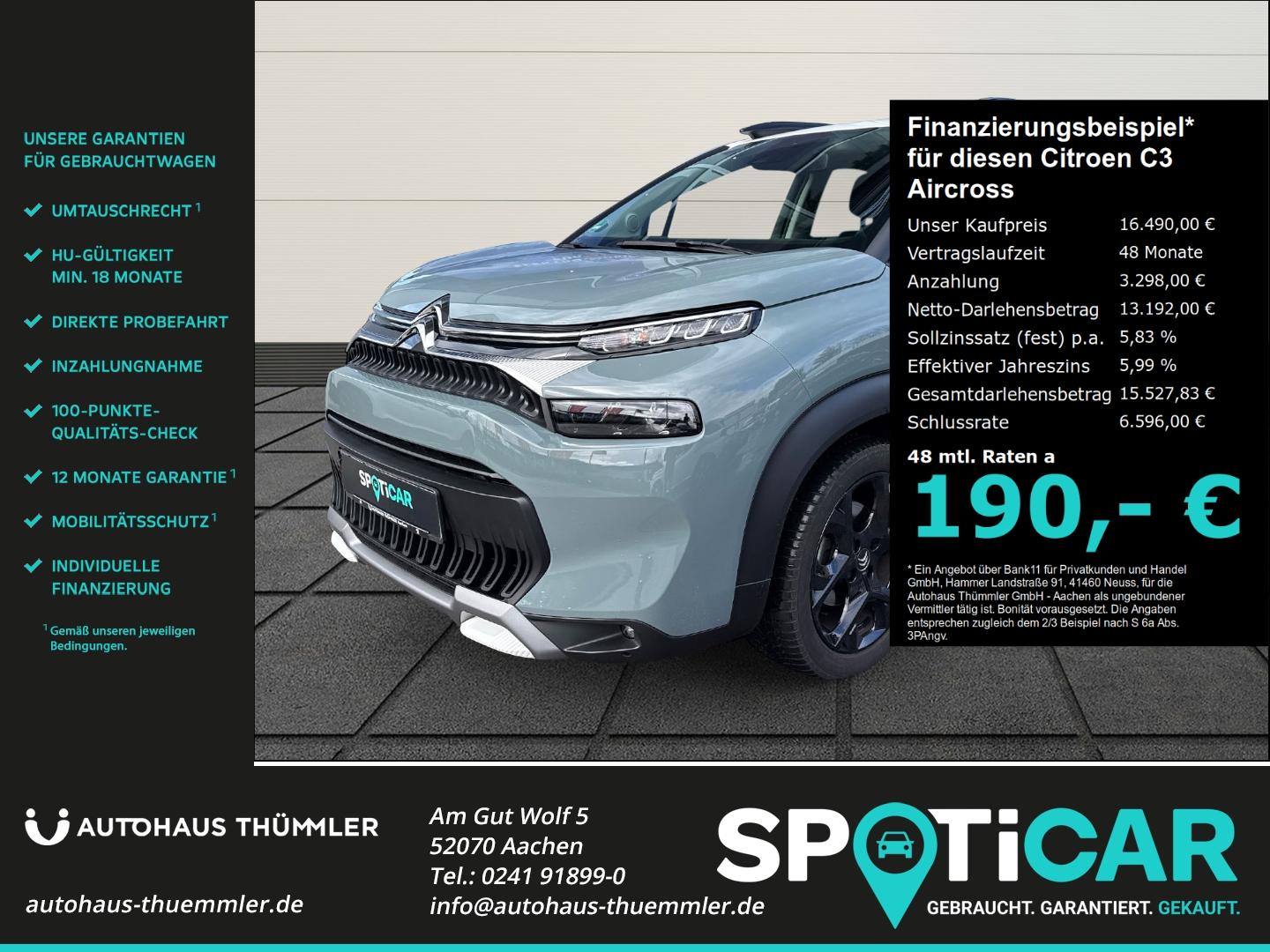 Citroën C3 Aircross Shine Allwetterreifen Klimaautom  DA