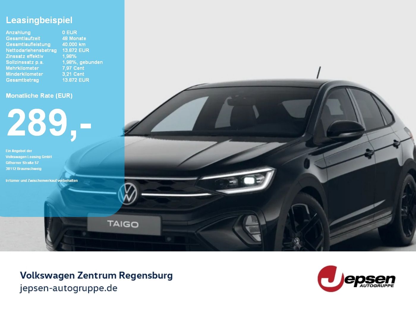 Volkswagen Taigo R-Line BlackStyle TSI DSG Vollausstattung