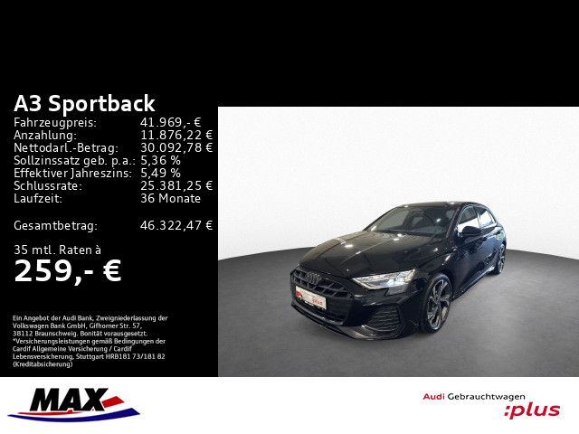 A3 Sportback 40 TFSI S LINE HUD+MATRIX+SONOS+