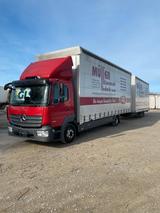 Mercedes-Benz Atego 824 Plane Volumen Jumbo Tandemanhänger - Pkw-Anhänger Tandem