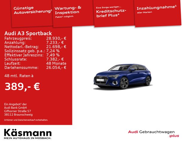 Audi A3 Sportback 35TFSI edition one S line MATRX ACC