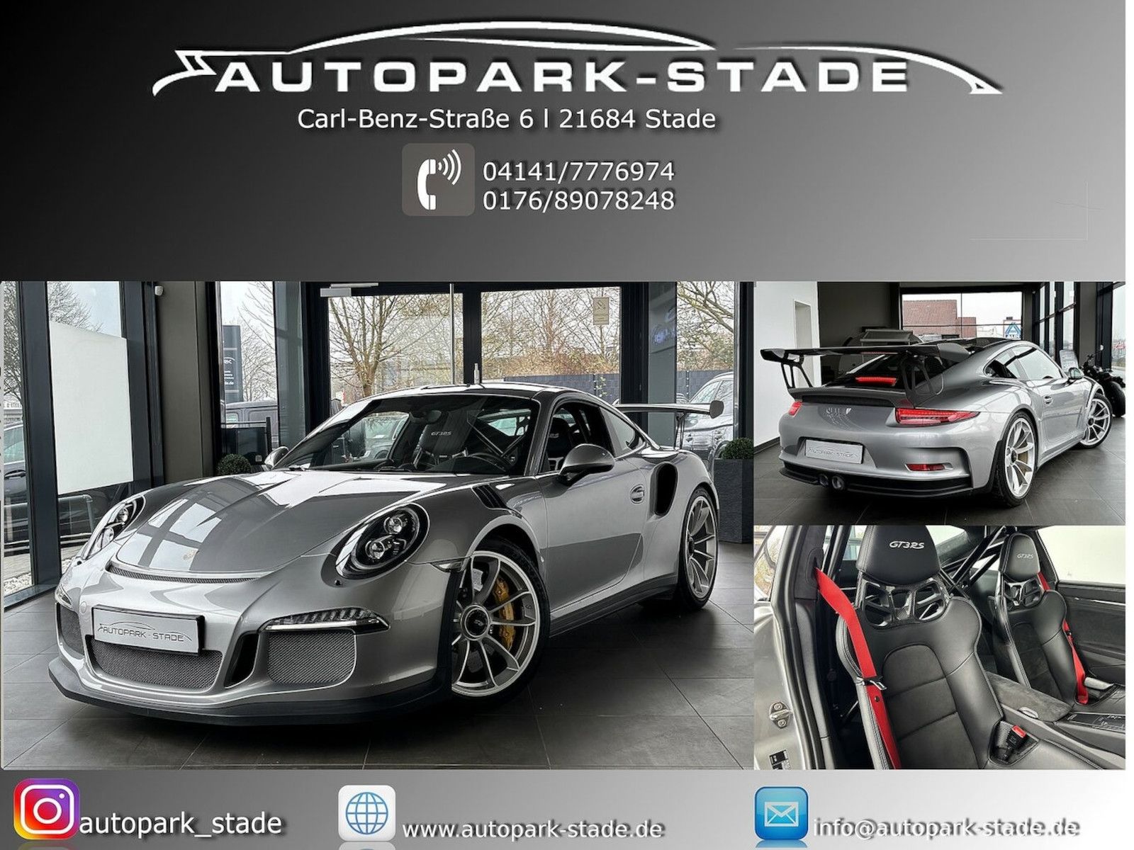 PORSCHE 991 GT3 RS Lift Pit Ceramic LED Approved
