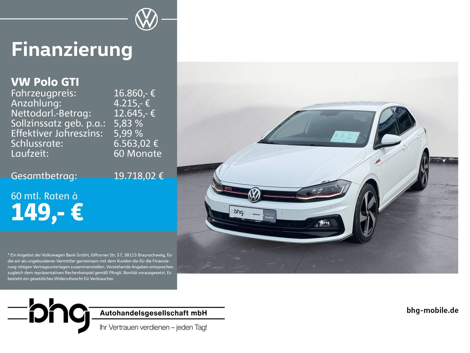 Volkswagen Polo GTI 2.0 TSI DSG LED SHZ PDC KLIMA LM-FELGEN