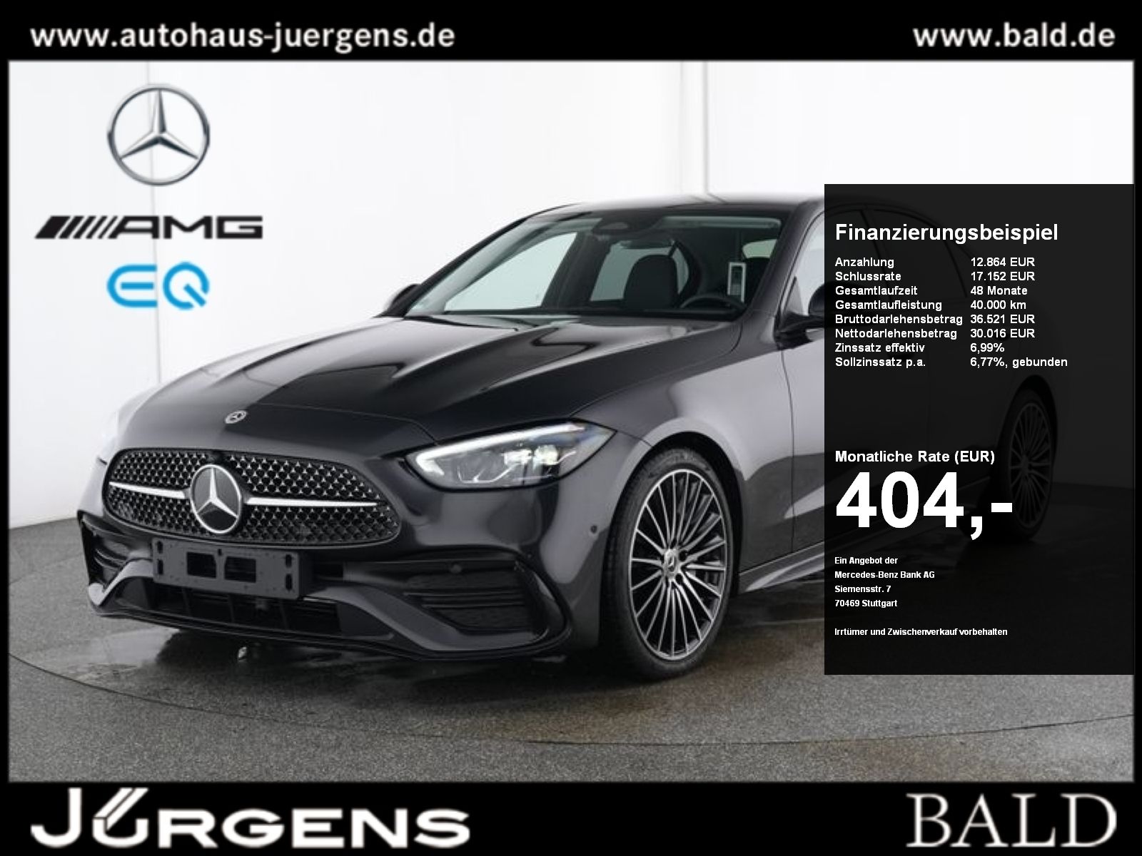 Mercedes-Benz C 300 d AMG Edition 360 Night Totw Memo Ambi 19'