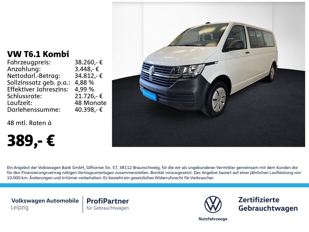 Volkswagen T6.1 Kombi LR *AHK*Navi*Tempomat*APP