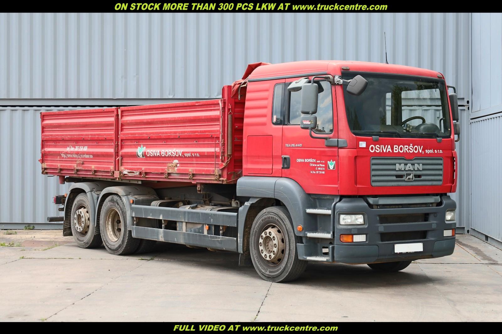 MAN TGA 26.440, 6x2, HARDOX, 17 CBM, LIFTING AXLE