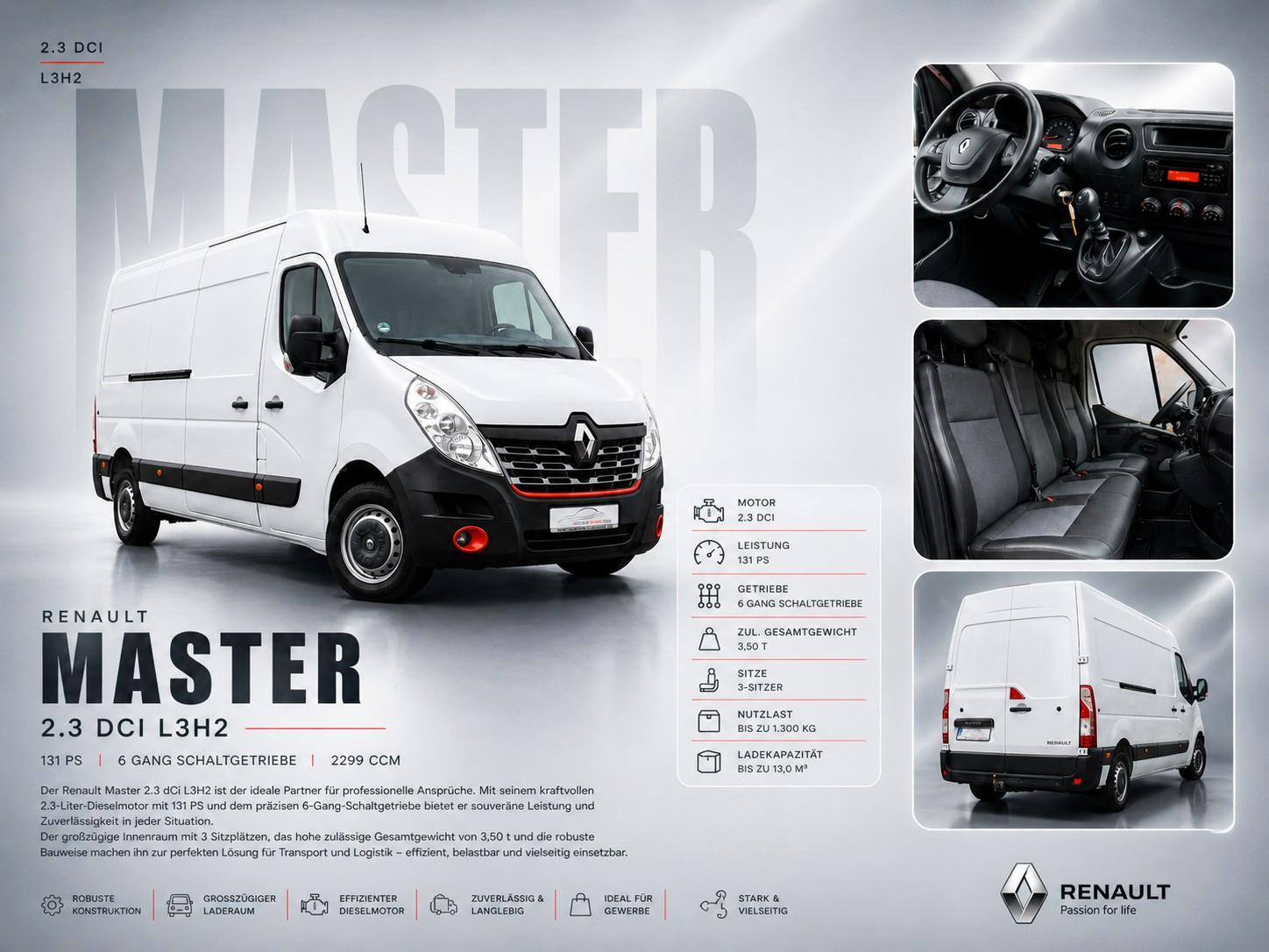 Renault Master III 2.3 dCi L3H2 *KLIM*TEMP*BT*PDC*AHK*