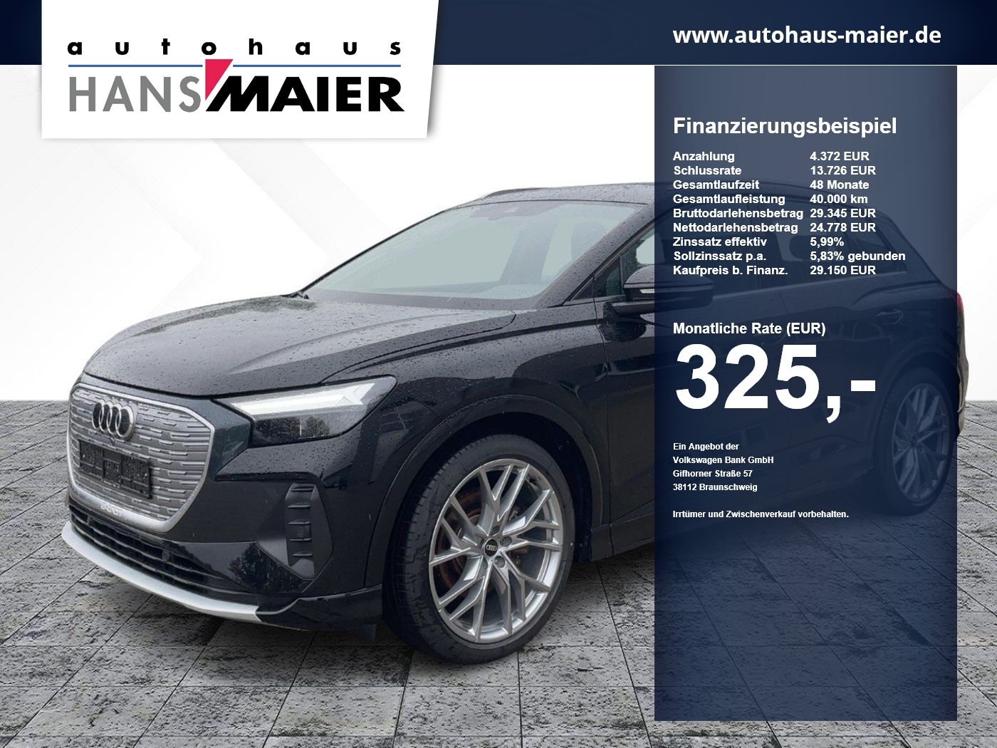 Audi Q4 35 e-tron advanced S Line Navi Pano 8fach