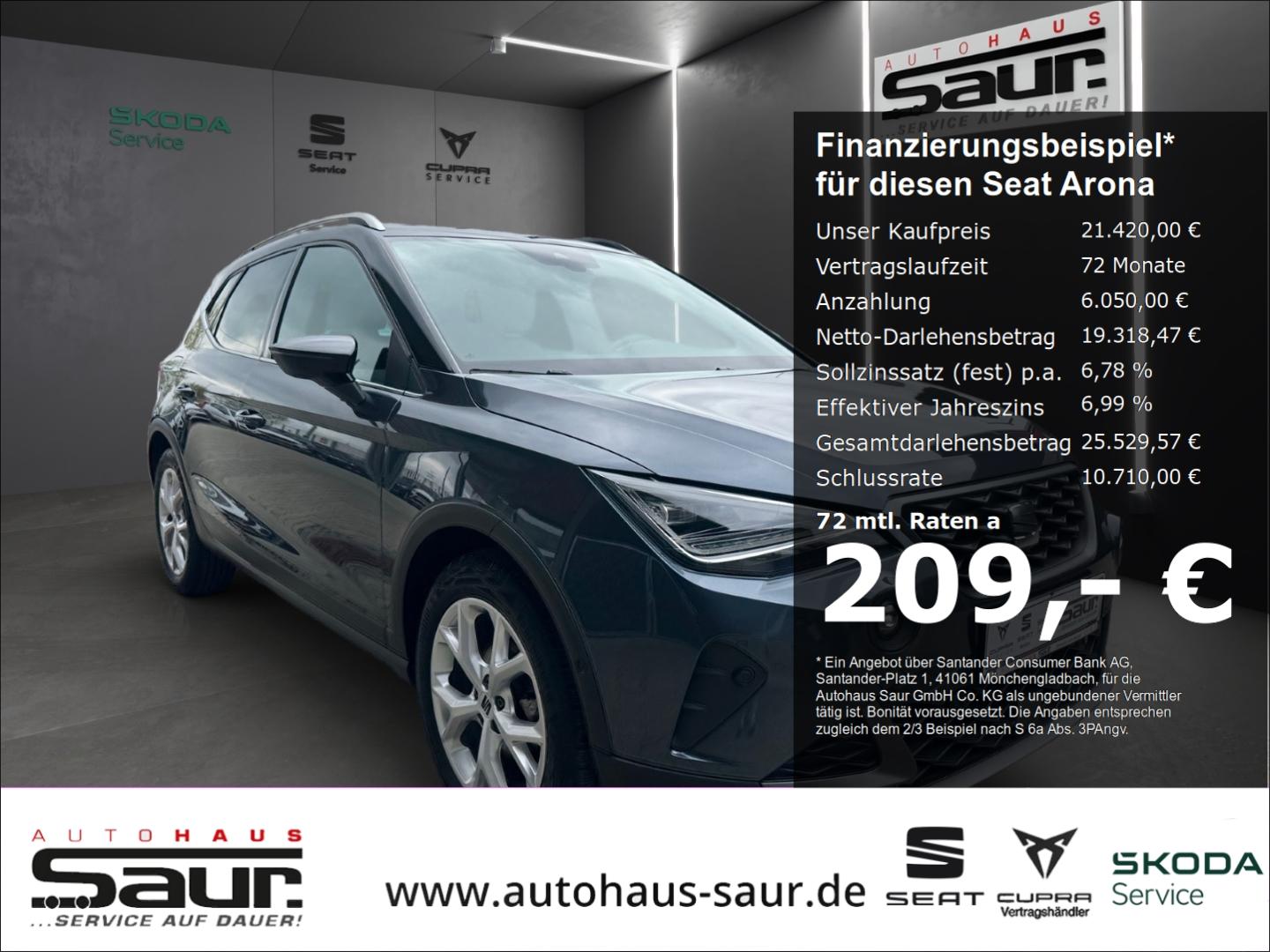 Seat Arona FR 1.5 TSI DSG RÜCKFAHRKAMERA SHZ FULL LIN