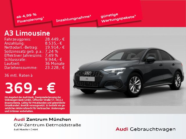 Audi A3 Limousine 35 TFSI S tronic Virtual+/LED/Navi+