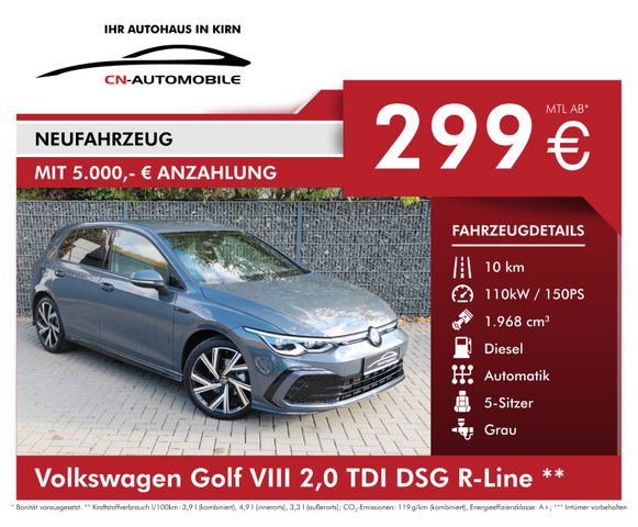 Volkswagen Golf VIII 2,0 TDI DSG R-L. #RATE ab 299,-€/Monat