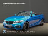 BMW 220iA Cabrio M-Sportpaket Navi HiFi Komfort LED - : Blau, Sportpaket