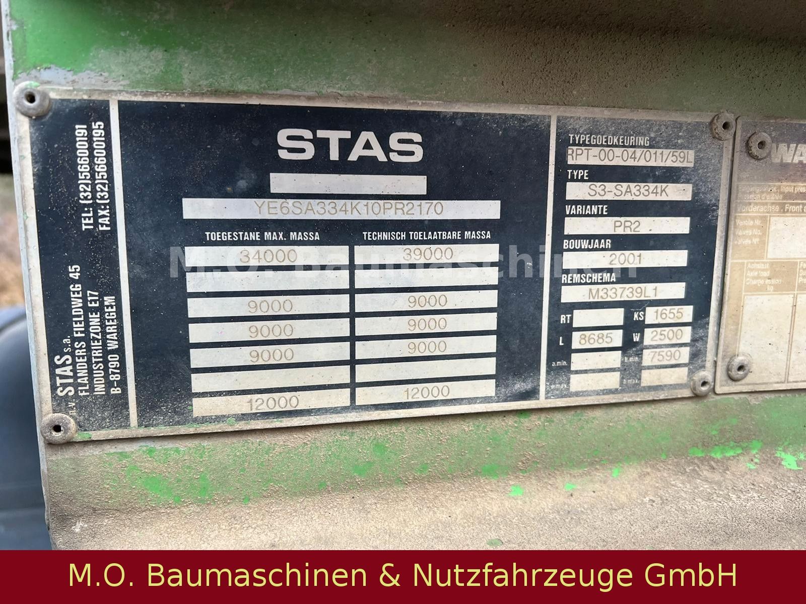 Fahrzeugabbildung Stas S3-SA334 K / 3 Achser / Luft / Plane / ALU /