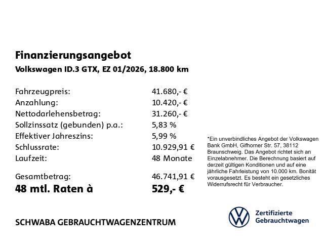 Volkswagen ID.3 GTX Wärmepumpe HdUp HARMAN foto 4