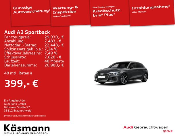 Audi A3 Sportback 40TFSI S line qu 2x S line LED NAV