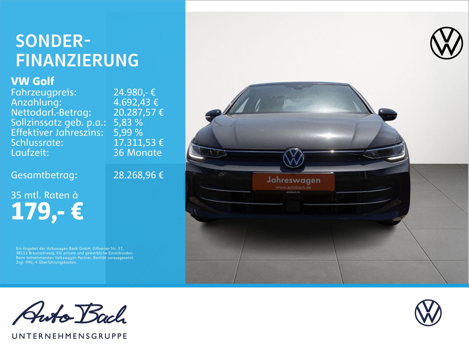 Volkswagen Golf VIII "Goal" 1.5TSI LED Panorama CarPlay ACC, миниатюра 2
