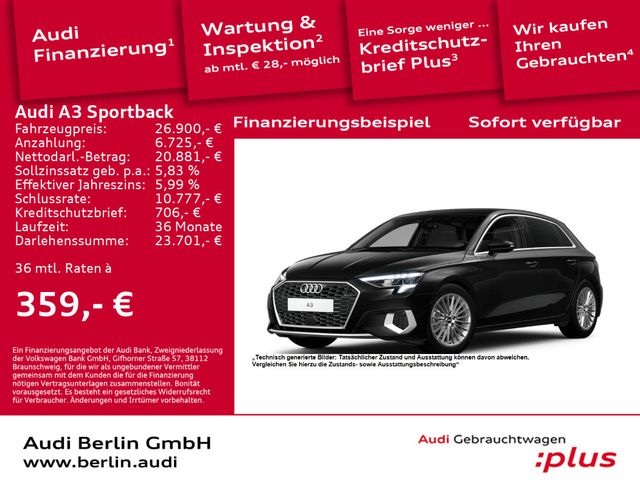 Audi A3 Sportback Advanced 30 TFSI S tr. LED NAVI PDC