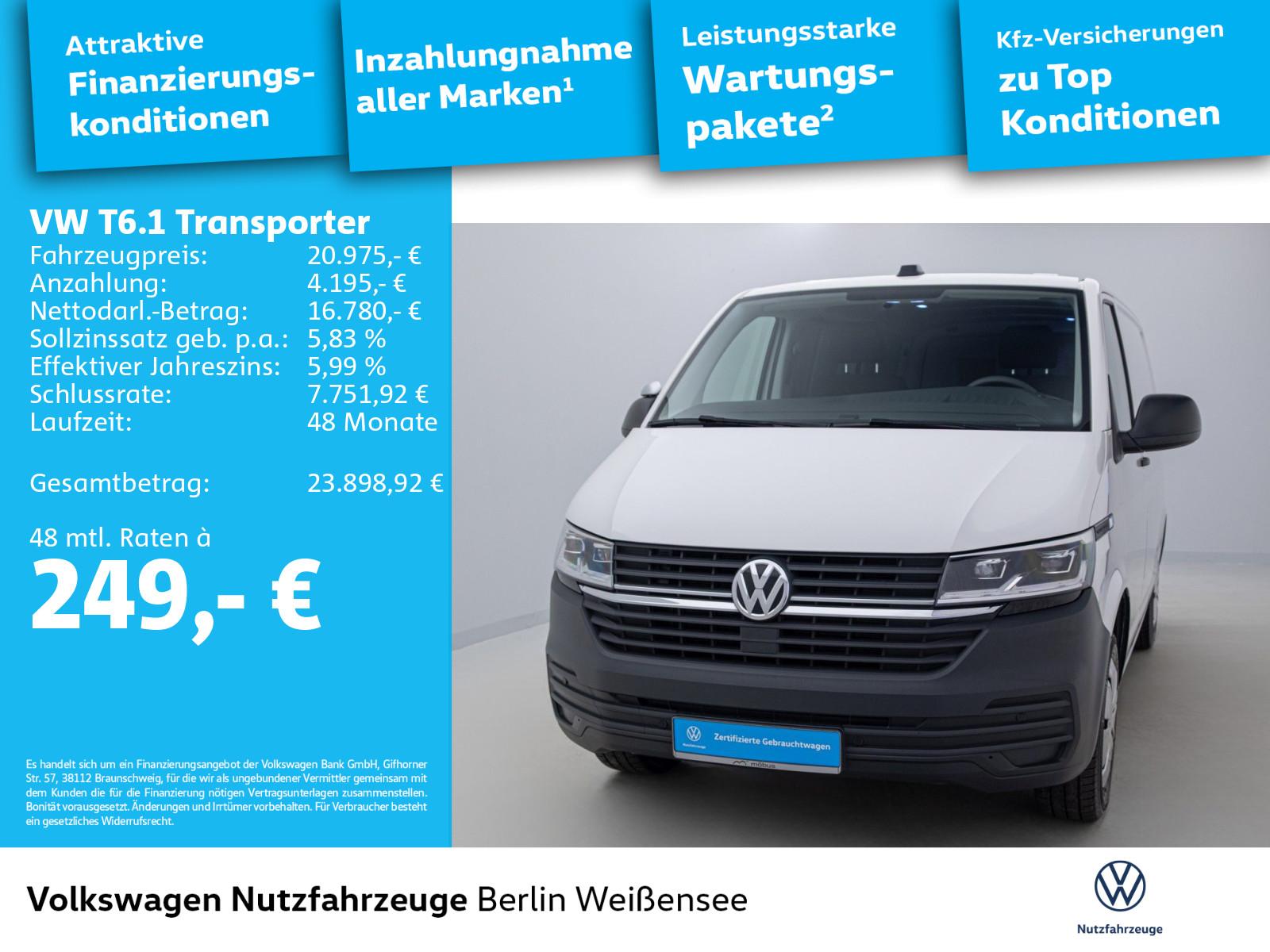 Volkswagen T6 Transporter T6.1 Kasten 2.0 TDI L1H1*RFK*LED*APP*PDC*LKW*, миниатюра 2