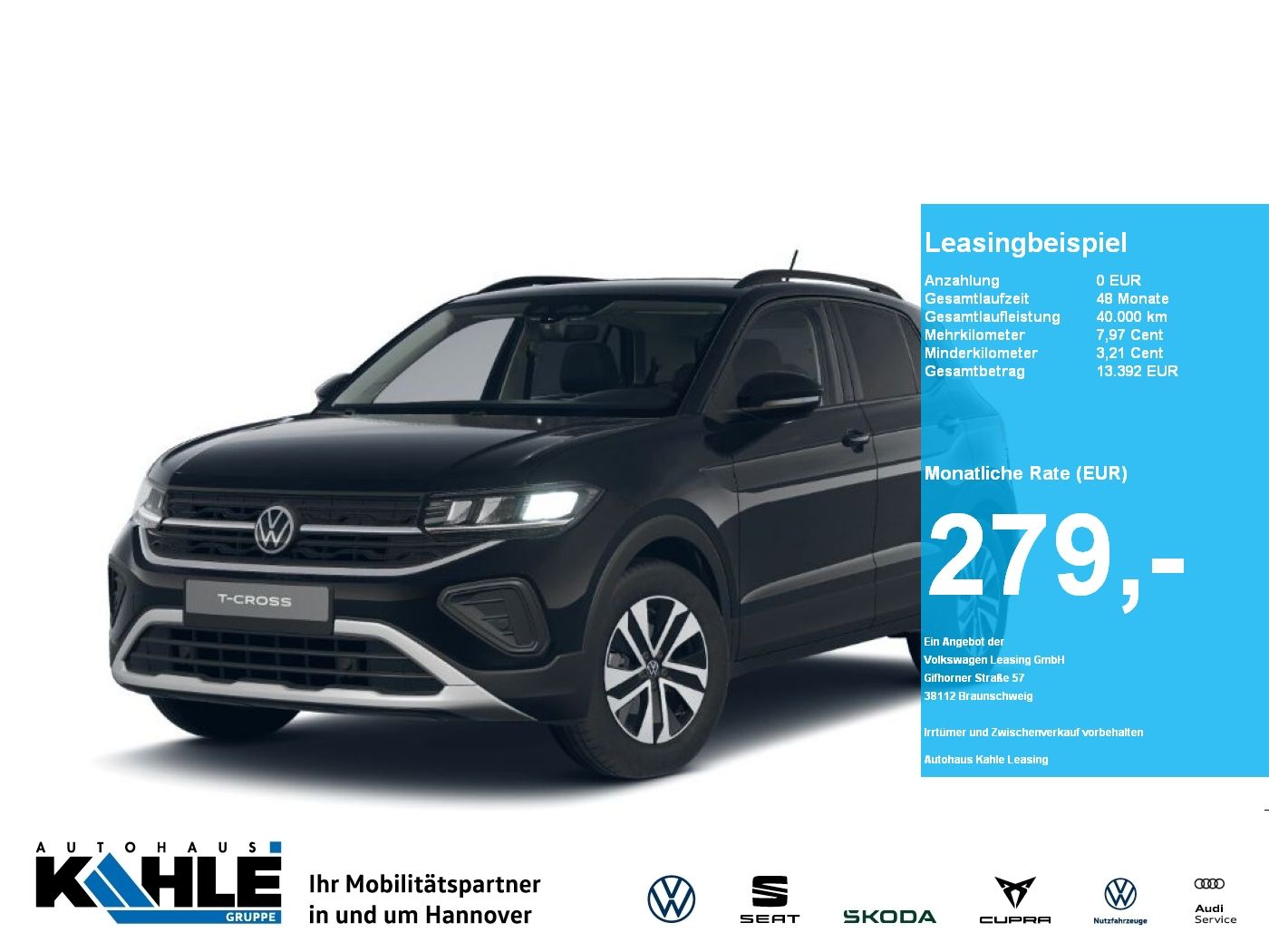 Volkswagen T-Cross Life 1.0 l TSI CarPlay RFK ACC AHK LED