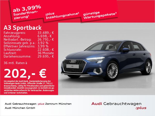 Audi A3 Sportback 35 TFSI S tronic advanced Virtual/N