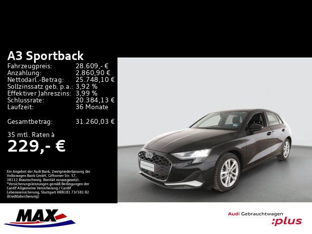 A3 Sportback 35 TDI ADVANCED LED+KAM+HUD+VCP+SON