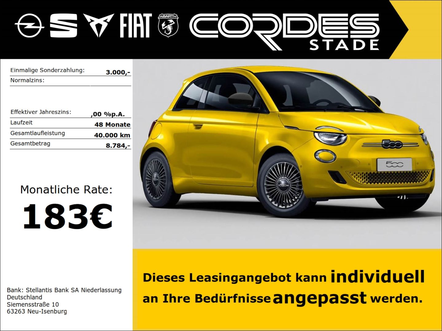 Fiat 500e Limousine Elektrisch 70kW (95PS) ICON Digit