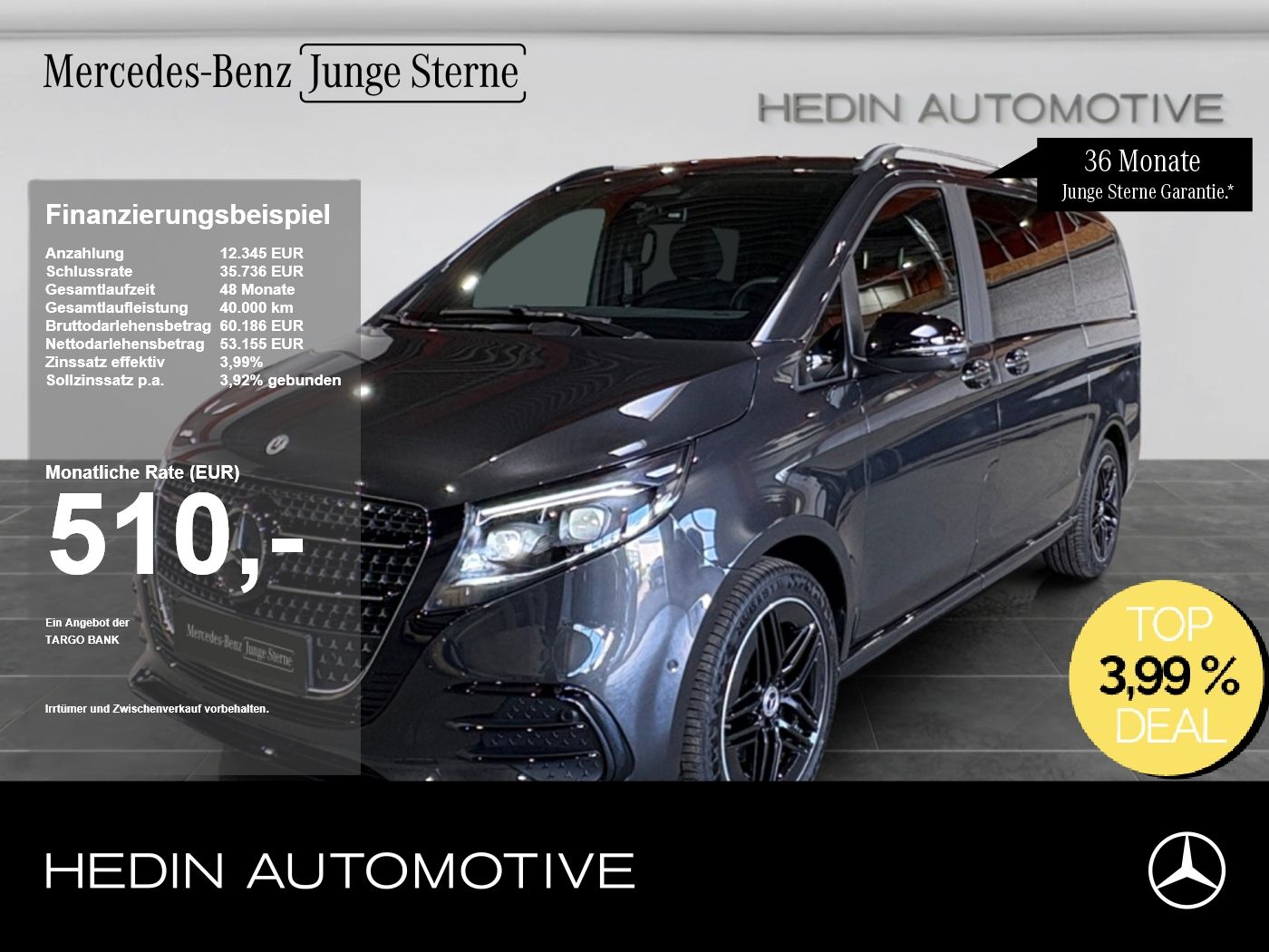 Mercedes-Benz V 220 d lang AMG AMG NIGHT DISTR AHK PANO BURM