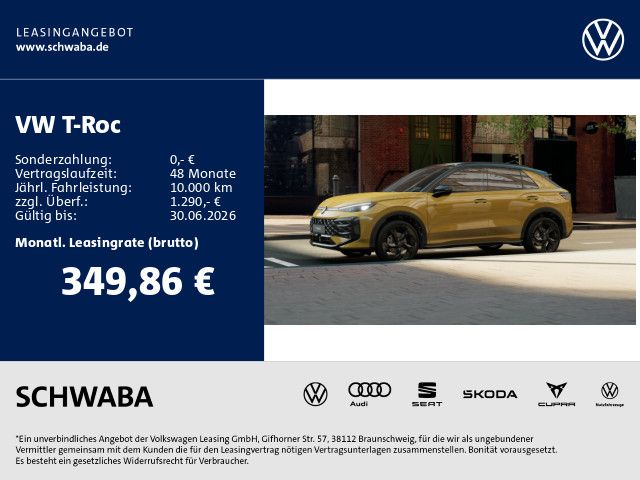 T-Roc R-Line 1.5 l eTSI DSG *MATRIX*AHK*DCC*HdUp