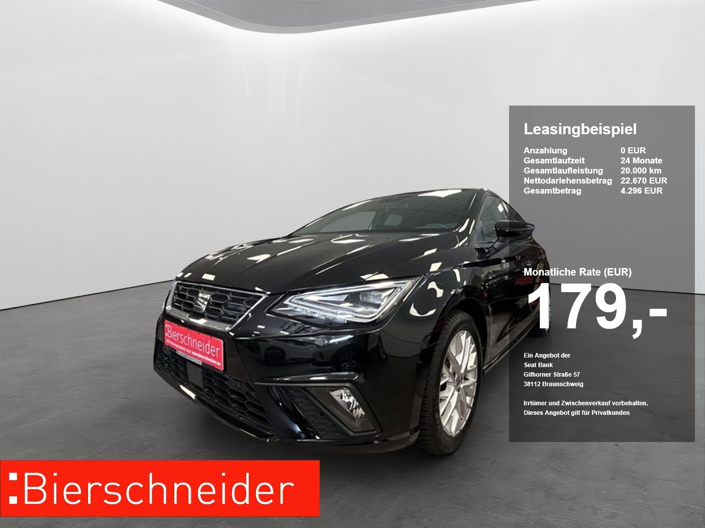 Seat Ibiza 1.0 TSI DSG FR ab 136.- EUR mtl. 990.- Anz