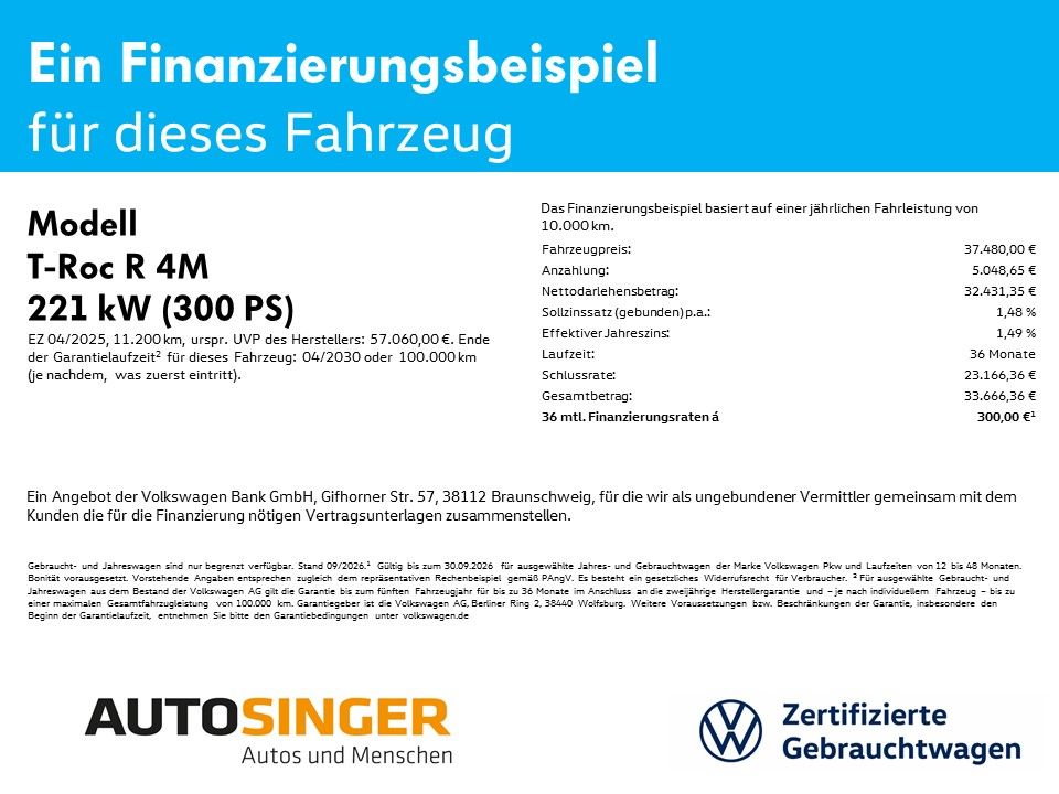 Volkswagen T-Roc R 4M AHK IQ NAV ACC PDC R-CAM SHZ foto 2