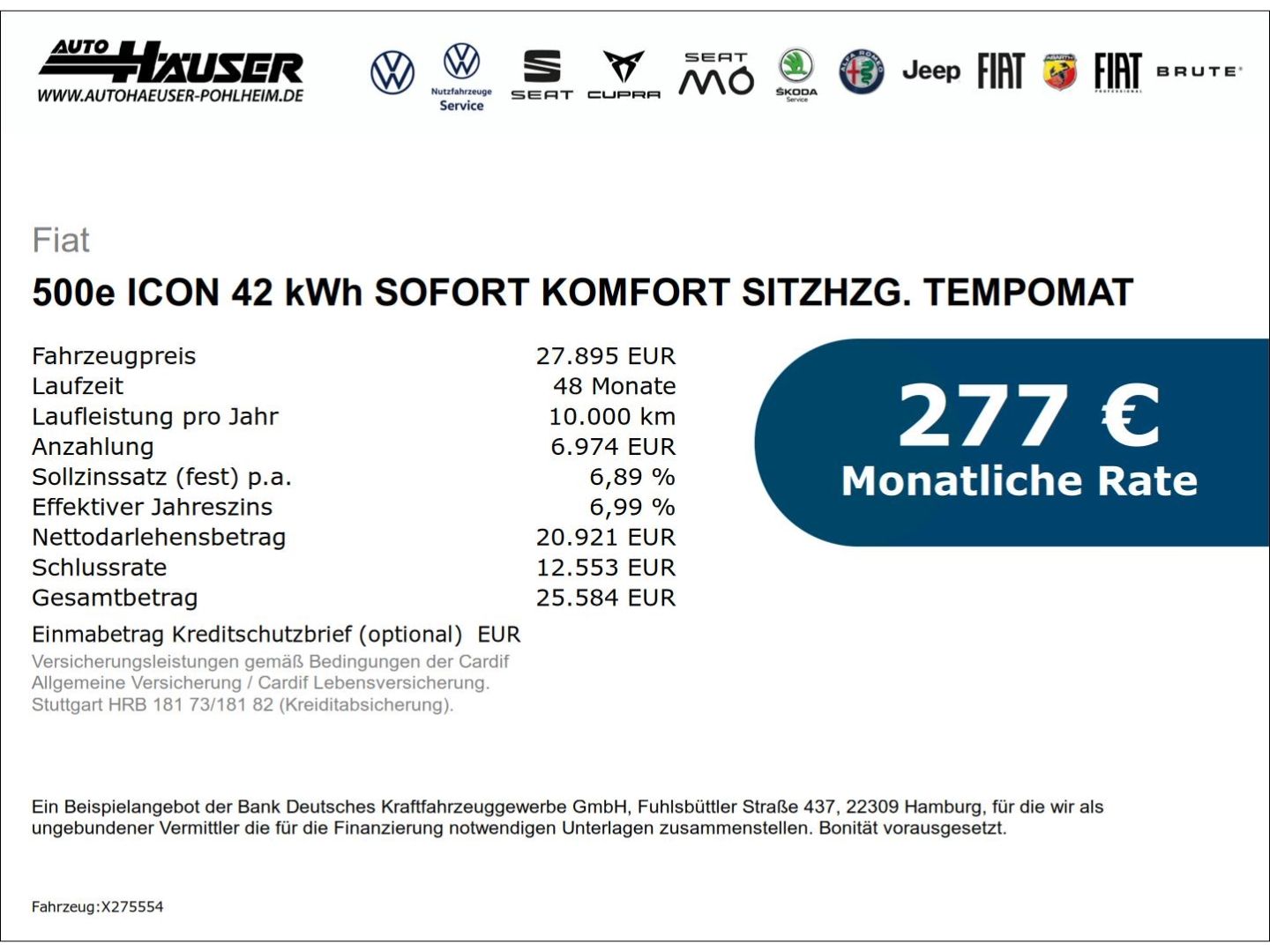 Fiat 500e ICON 42 kWh SOFORT KOMFORT SITZHZG. TEMPOMA imagem 2