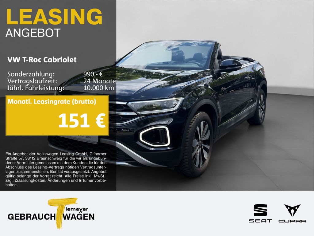 T-Roc Cabriolet 1.0 TSI GOAL NAVI RÜCKFAHRKAMERA
